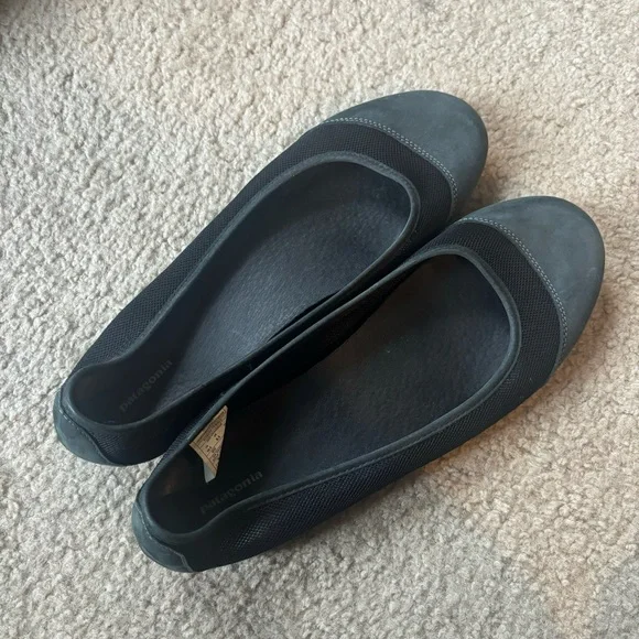 Patagonia Maha Breathe Mesh Leather Black Women's Flats - Picture 2 of 13